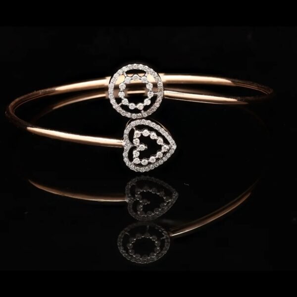 Diamond Studded Heart Bracelet