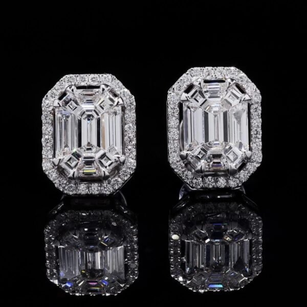 VVS Quality Emerald Pie-Cut Earrings