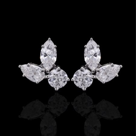 Heart, Pear, and Emerald Shape Diamond Studs