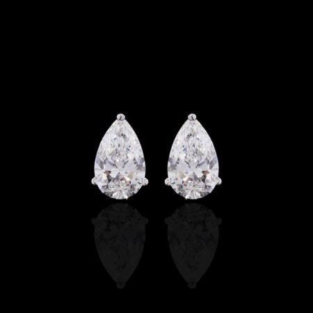 Pear shaped Solitare earrings