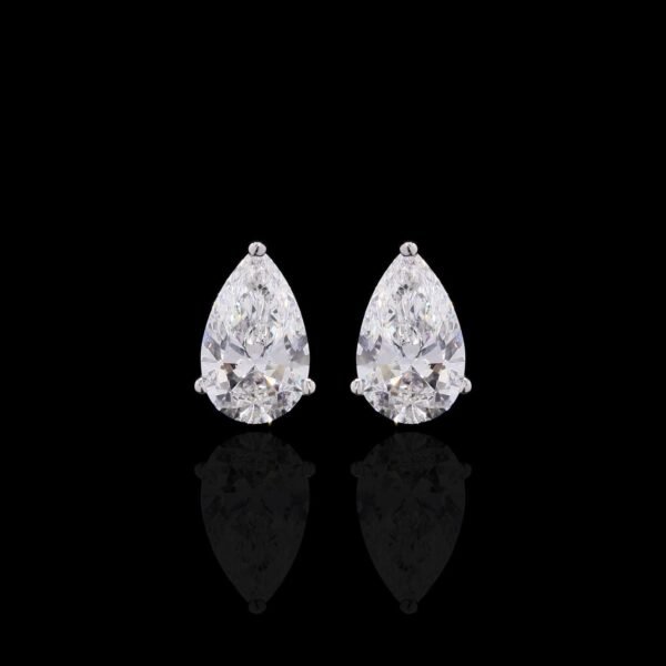 Pear shaped Solitare earrings