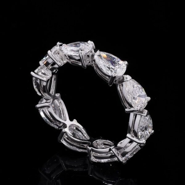 Pear eternity ring