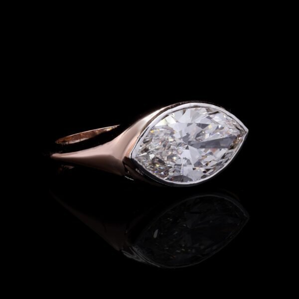 Marquise Solitare ring in rose gold